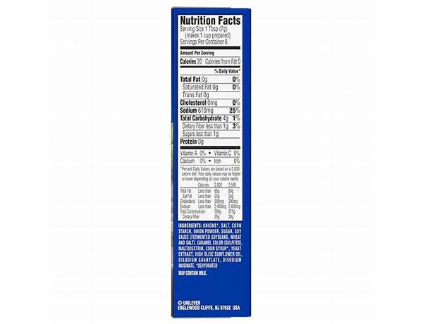 Lipton beefy onion soup mix nutrition facts