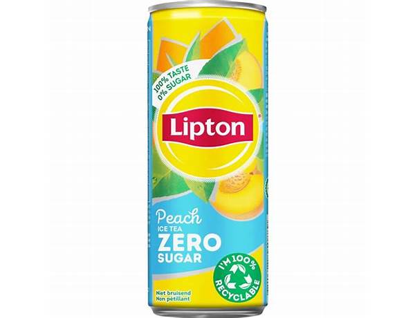 Lipton ice tea peach zero sugar food facts