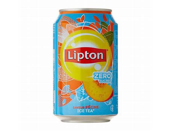 Lipton ice tea saveur pêche zéro sucres food facts