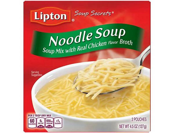 Lipton instant soup mix noodle food facts