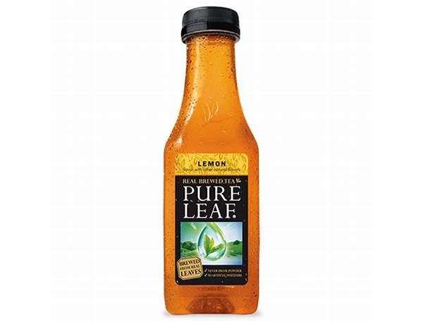 Lipton pure leaf lemon iced tea in bottle food facts