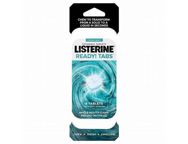 Listerine ready tabs - ingredients