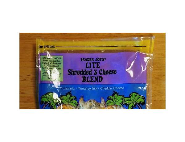 Lite shredded 3 cheese blend food facts