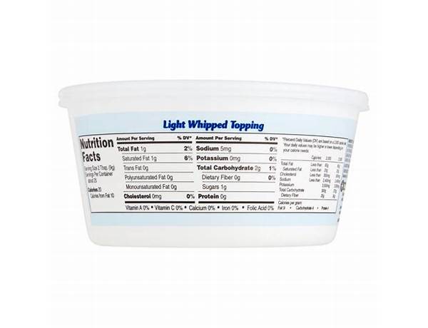 Lite whipped topping food facts