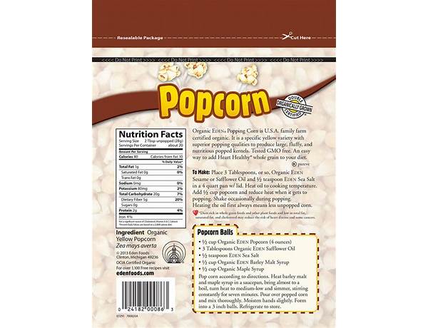 Little wonder white popcorn food facts