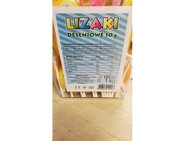 Lizaki ingredients