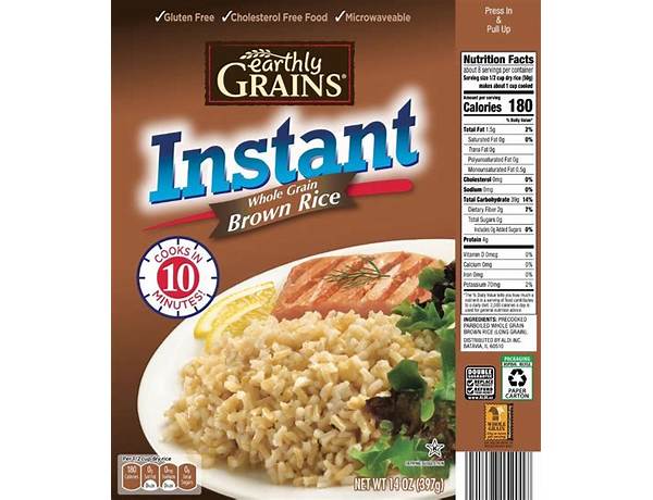 Lnstant whole grain brown rice food facts