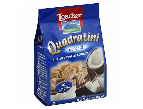 Loacker, quaaratini coconut bite size wafer cookies food facts