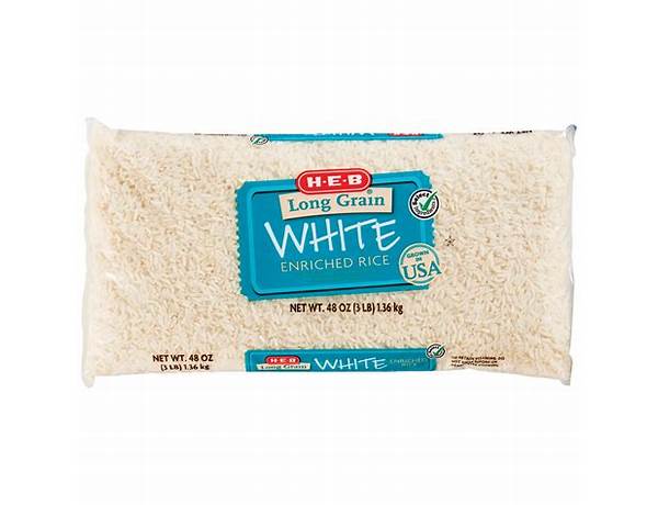 Long grain white enriched rice (45g) food facts