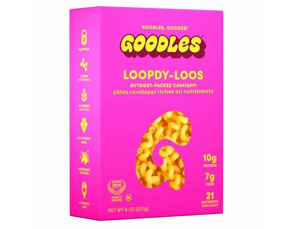 Loopdy-loos cavatappi food facts