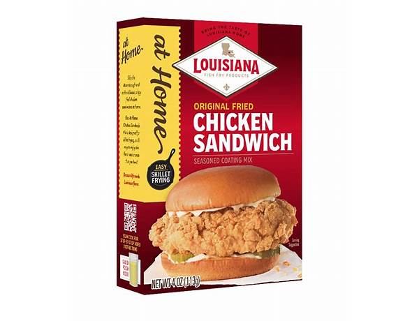 Louisiana fish fry original chicken sandwich ingredients