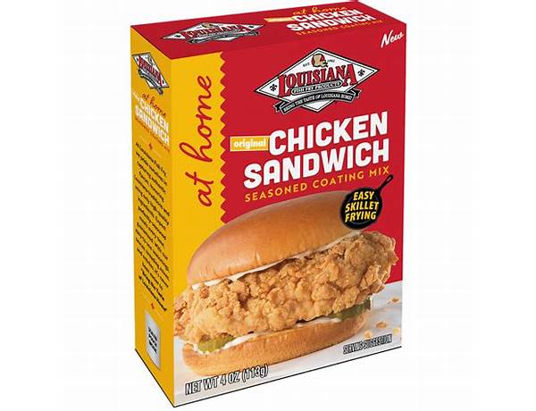 Louisiana fish fry original chicken sandwich nutrition facts