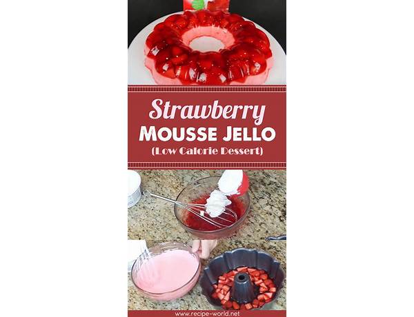 Low calorie gelatin dessert, strawberry ingredients