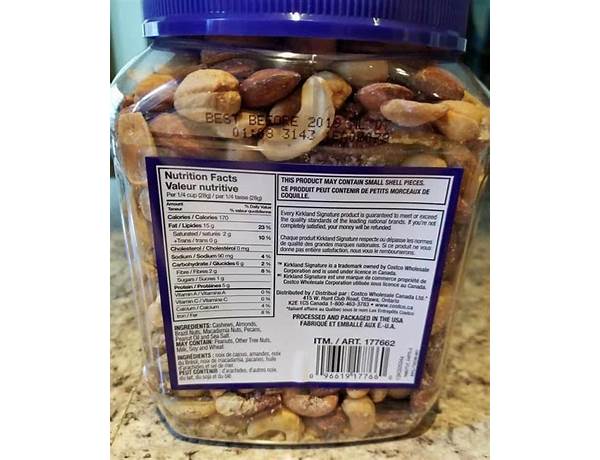 Low salt mixed nuts ingredients