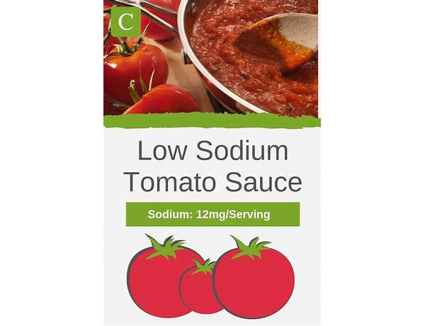Low sodium tomato sauce food facts
