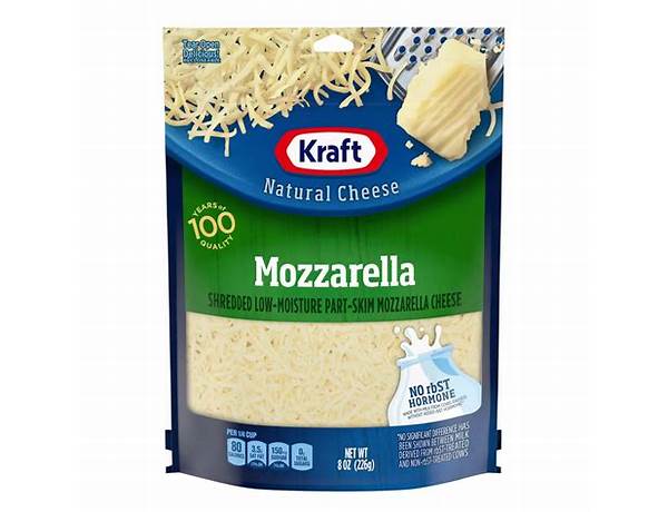 Low-moisture part-skim mozzarella cheese shreds food facts