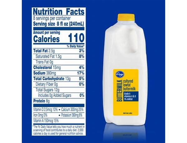 Lowfat buttermilk food facts
