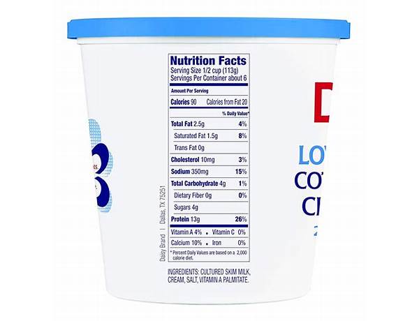 Lowfat cottage cheese food facts