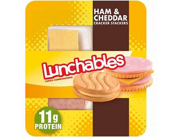 Lunchables ham and cheddar cracker stackers ingredients