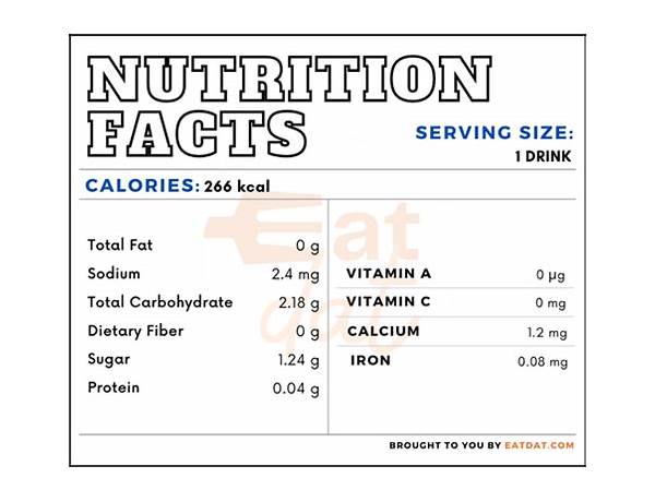 Mélange manhattan nutrition facts