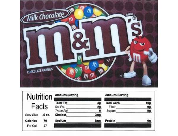 M and ms food facts