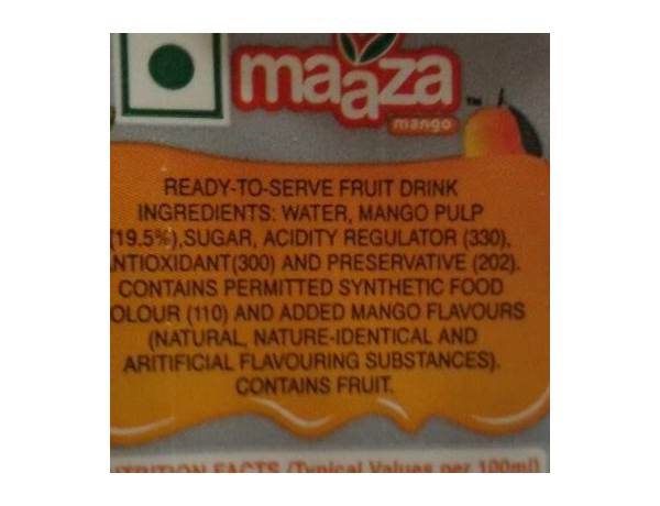 Maaza food facts