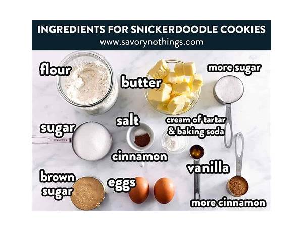 Macadamia snickerdoodle ingredients