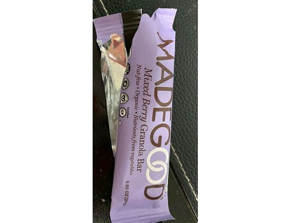 Madegood granola bar mixed berry food facts