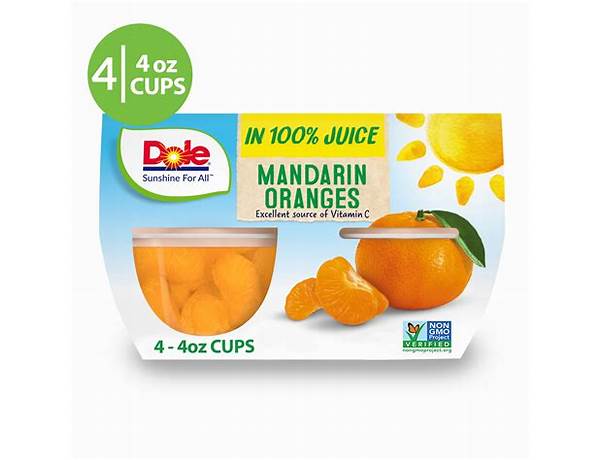 Mandarin oranges fruit cups ounce ounce food facts