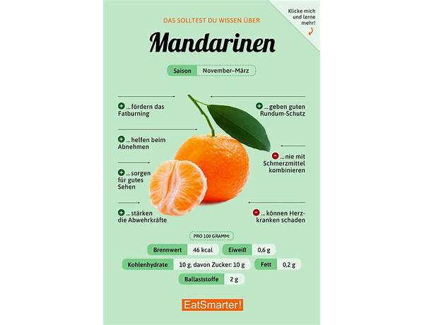 Mandarinen nutrition facts