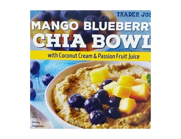 Mango blueberry chia bowl ingredients