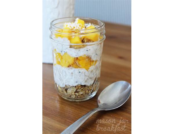 Mango yogurt chia and berries ingredients