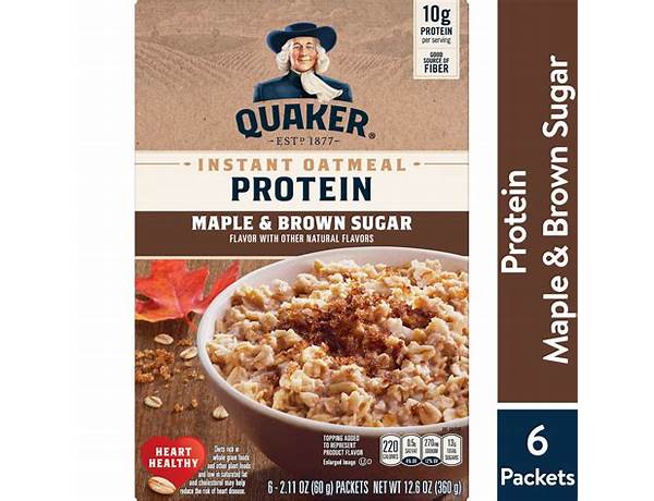 Maple almond protein oats food facts