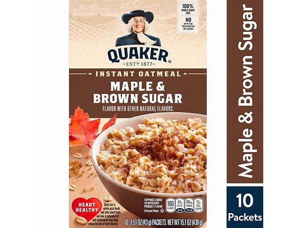 Maple and brown sugar oatmeal food facts