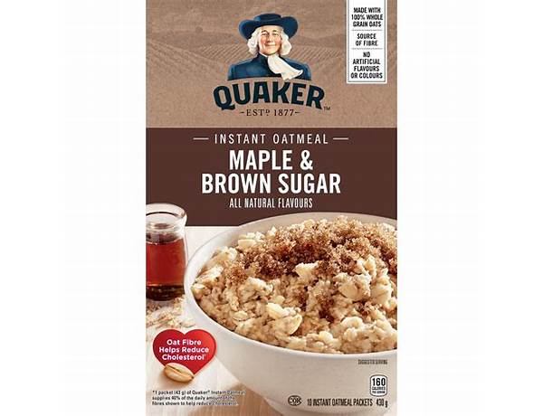 Maple and brown sugar oatmeal food facts