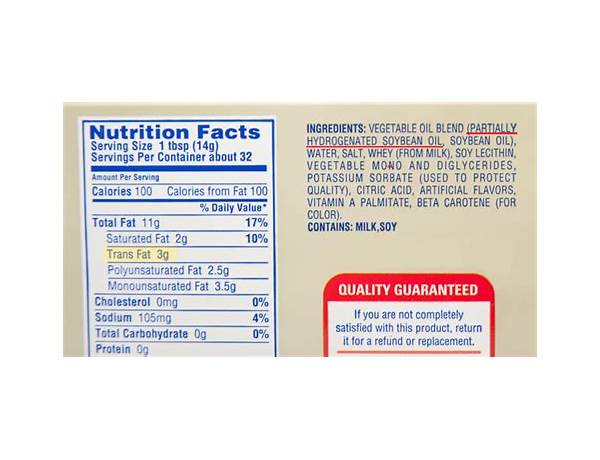 Margarine ingredients