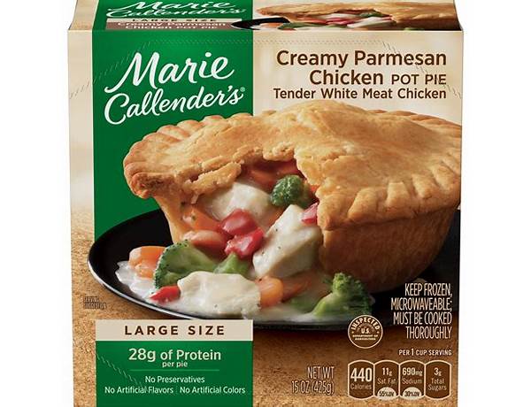 Marie calendar entree chicken pot pie food facts