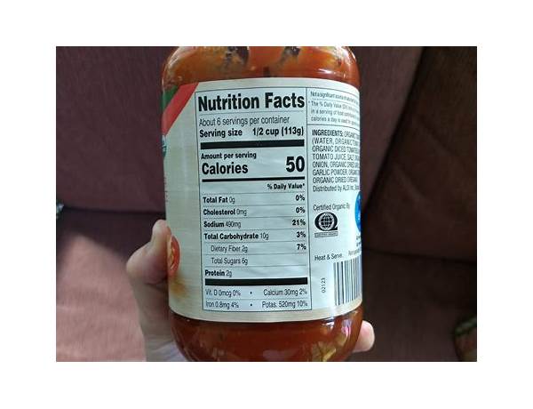 Marinara pasta sauce food facts