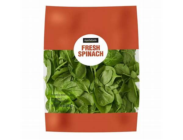 Marketside fresh spinach, 10 oz food facts