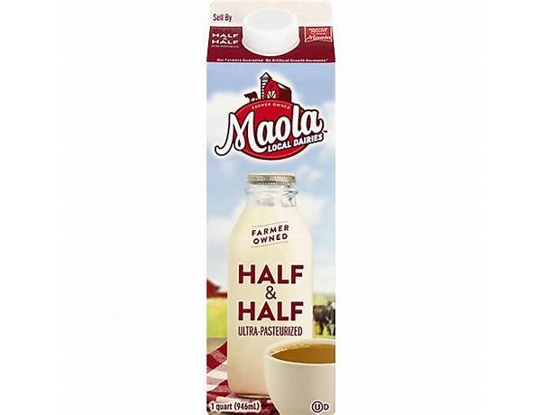 Marva maid half & half food facts