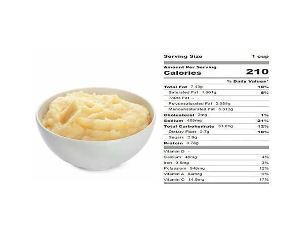 Mashed potato food facts