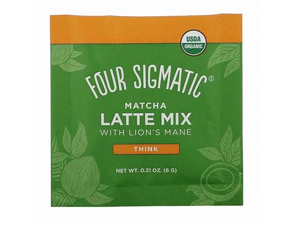 Matcha latte mix with lion’s mane food facts