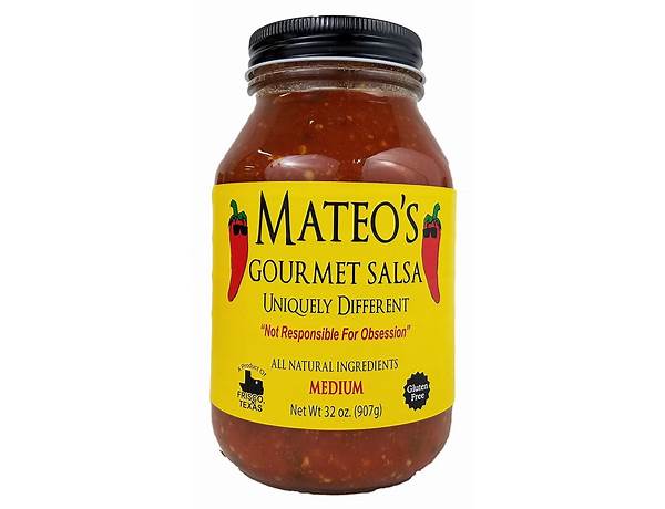 Mateo's gourmet salsa food facts