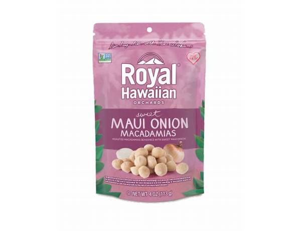 Maui onion macadamia nuts food facts