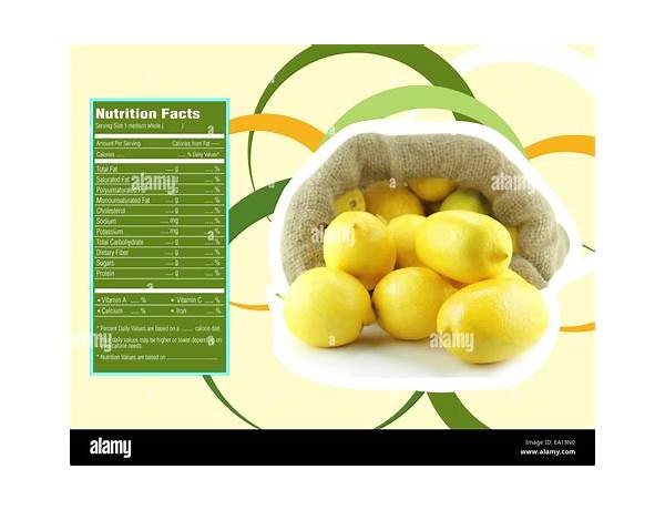 Maxx lemon nutrition facts