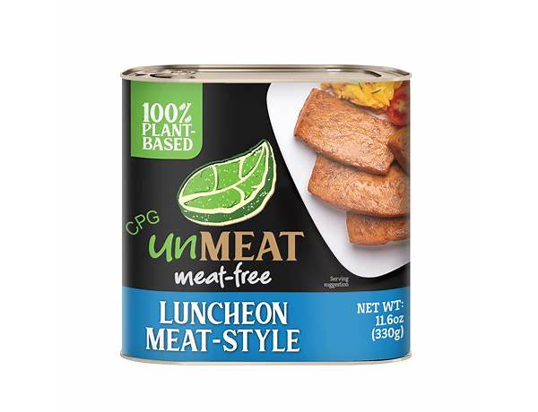 Meat free luncheon meat style food facts