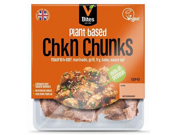 Meat-free chicken style chunks food facts