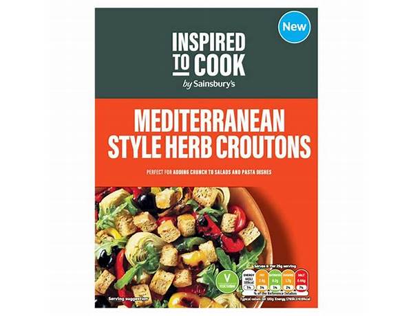 Mediterranean style herb crouton food facts