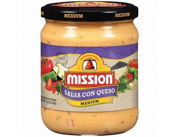 Medium salsa con queso food facts