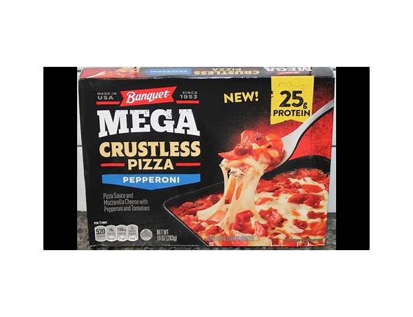 Mega crustless pizza food facts